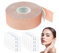 Face Lifting Tape,4 Pezzi Nastro Lifting Facciale, 40 Pezzi Cerotti Lifting Viso Invisible, Cerotti Antirughe per il Viso, Anti Wrinkle Patches,Tape Kinesiologico Professionale (2.5 * 500CM)