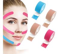 Face Lifting Tape, 4 Rotoli Ri Cerotti Antirughe,Anti Wrinkle Patches, Face Taping Viso, Nastro per Sollevamento Viso, Occhi, Collo, Strisce Di Lifting Istantaneo per Doppio Mento, Nasconde Le Rughe
