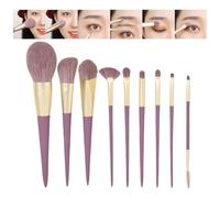 Face Makeup Brushes - Viso 9 pezzi, Gentle non Slip Tools | Cosmetic Blender Eyebrow Lip Eyelash Brow Defining for Women Home Travel Skin Care Facial Routine Professional Application Kit