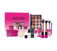 Face Makeup Sets, Women Eyeshadow Pallet, Face Primer Brushes, 6,3 x 5,31 Inches and Loose Powder, Full Makeup Set, Girls, and Teens Manual Measurement