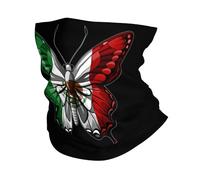 Face-Mask Butterfly Mexico Mexican Mex Flag White Elasticizzato Coprifaccia Sottile Headwear per Uso Quotidiano Climb Corsa 2 Pezzi