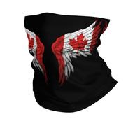 Face-Mask Canada Flag White Assorbimento del Sudore Coprifaccia Resistente alla Polvere Maschera per Sci attività All'Aperto Bici 2 Pezzi