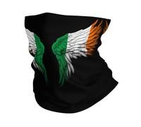 Face-Mask Ireland Flag White Assorbimento del Sudore Coprifaccia Quick-Drying Maschera per Sci Climb Sport 2 Pezzi