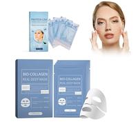 Face Mask Maschera di Collagene 4 Pezzi e Linea di Sollevamento Proteico 60 Pezzi, Rassodante e Sollevante Viso a V Idratante Nutriente Schiarimento e Riduzione Delle Linee Sottili