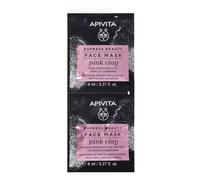 Face Mask Pink Clay Express Beauty Apivita 2x8ml