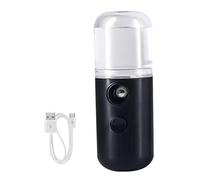Face Mister Mini nebulizzatore d'acqua per flacone spray per il viso Pratico spruzzatore nebulizzatore ricaricabile tramite USB, nero, 30 ml