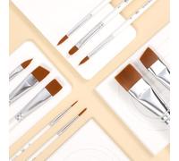 Face Paint Brush Set 10 pennelli per pittura viso Artist Brushes for Body Face Painting Body Art Make Up Set per pittura acrilica acquerello Gouache Halloween Cosplay