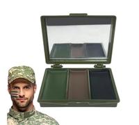 Face Paint Camouflage - Kit trucco | Set di pittura per il viso da caccia | Correttore per il viso all'aperto a lunga durata, tavolozza di colori multicolore, trucco compatto con specchio per la