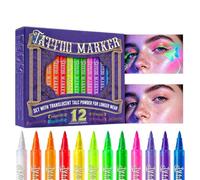 Face Paint Markers - 12-pieces UV-Activated Makeup Coloring Crayons