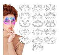 Face Paint Stencils Reusable - 16 pezzi 20 x 12 x 0,1 cm | Multipurpose Flower Template for Face Painting | Kids Adults Festival Halloween Holiday Celebration Craft Art Practice