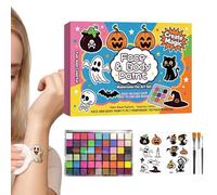 Face Painting Kit per Bambini 42 Colori a Base d'Acqua Lavabili per il Viso | Kit Face Paint Makeup per Bambini per Halloween, Spettacoli sul Palcoscenico, Festività, Carnevale, Feste Scolastiche