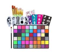 Face Painting Kit, Professional Body Paint Set, 54 Color Water-Based Palette, 7. 87x5.71x0.59 inches Reusable Cosplay Makeup, Ideal for Parties, Festival, Pride and Holiday Theater