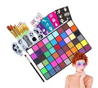 Face Painting Kit, Professional Body Paint Set, 54 Color Water-Based Palette, 7. 87x5.71x0.59 inches Reusable Cosplay Makeup, Ideal for Parties, Festival, Pride and Holiday Theater