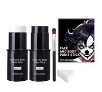 Face Painting Stick Kit for Halloween,White Halloween Face Makeup Pencil - Makeup Kit Face Painting Halloween Professional Painting Children Adult Women Face Body Paint Eye Joker Carnival