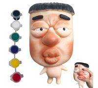 Face Pimple Popping Fidget Toy,Refillable Pimple Silicone Squeeze Toy,Sensory Zit Picking Squeeze Fidgets Adults Toys,Soft Cute Fun Interactive Prank Acne Squeezes Toys