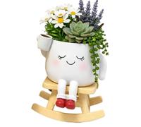 Face Planter, Resin Smile Design With Drainage Hole, Decorative Planting