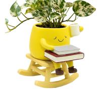 Face Planter, Resin Smile Design With Drainage Hole, Decorative Planting