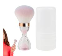 Face Powder Brush Loose Blush Applicator, Funnel Handle Design Makeup Tool, Ergonomic Soft Portable Cosmetic Brush for Neck Arms Back Beauty Routine Travel Kit Versatile Use