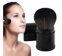 Face Powder Brush Tool - Retractable Finishing Powder Brush, Soft with Dense Bristles, Cosmetic Applicator for Foundation Blush Highlight, Portable Eye Shadow, for Travel Home Makeup