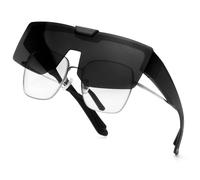 Face Shadow Occhiali da Sole su Occhiali Normali con Vetri Ribaltabili verso l'Alto, Sovrapposti per Uomini/Donne, Portatori di Occhiali, per Guidare Pescare, Ultraleggeri