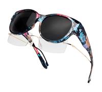 Face Shadow Sovraocchiali da Sole Donna Uomo Polarizzati, Sovra Occhiali da Sole Fit over Sunglasses Protezione UV 400