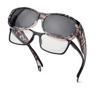 Face Shadow Sovraocchiali da Sole Donna Uomo Polarizzati, Sovra Occhiali da Sole Fit over Sunglasses Protezione UV 400
