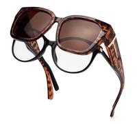 Face Shadow Sovraocchiali da Sole Donna Uomo Polarizzati, Sovra Occhiali da Sole Fit over Sunglasses UV400