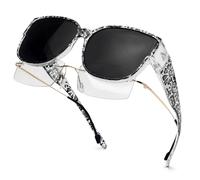 Face Shadow Sovraocchiali da Sole Donna Uomo Polarizzati, Sovra Occhiali da Sole Fit over Sunglasses Protezione UV 400