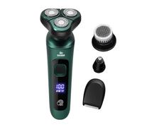 Face Shaver for Men - Floating Head Wet and Dry Shaver, Beard Shaver, LCD Display, Rechargeable Cordless Precision Trimmer for Efficient Grooming
