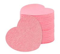 Face Sponges For Cleansing - Portable Facial Scrub Pads, Heart Shape Compressed Face Sponge Natural Sponge Pads, 20pcs Cosmetic Spa Sponges For Facial Washing, Deep Pore Cleaning, Scrubber