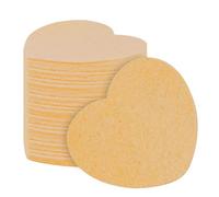 Face Sponges For Cleansing - Portable Facial Scrub Pads, Heart Shape Compressed Face Sponge Natural Sponge Pads, 20pcs Cosmetic Spa Sponges For Facial Washing, Deep Pore Cleaning, Scrubber