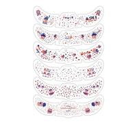Face Stickers For Women - Semiquincentennial Celebration Appliques, Commemorative Freedom Holiday Decals, National Day Pastes | Red White And Blue Cosmetics For Indoor Outdoor Home Event Party