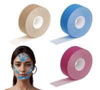 Face Taping Viso, 3 Pezzi Cerotti Viso Lifting, 2.5cm x 5m Face Lift Tape Riduce Le Rughe, Cerotti Patch Antirughe Per Prevenire Ed Eliminare Le Linee Sottili Il Lifting Della Pell