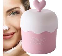 Face Wash Foam Maker - Mini Heart-Shaped Foaming Brush, Colorful Macaron Style Facial Cleaning Tool, Soft Silicone Bubble Whisk, Efficient Deep Pore Skincare Cleaner | Travel-Friendly Applicator