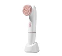 Face Wash Tool, Electric Vibration Facial Scrubber, Waterproof Ultrasonic Face Massager with 2 Heads, Rechargeable Skin Care Tools for Deep Pore Cleansing 6.3x1.18 Inch
