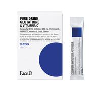 FaceD Integratori Pure Drink Glutatione & Vitamina C - Longevity Drink 30x15ml - Integratore Corpo e Detox