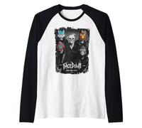 FACEDOWN Stile Rock Gruppo Musicale con Maschere Animali Maglia con Maniche Raglan
