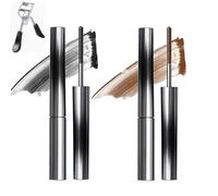 Facelove Iron Eye Iron Curl Mascara, Mascara 3D Curling Eyelash Iron, Mascara Lifting a lunga durata, impermeabile e resistente al sudore, per donne (Nero+Marrone)