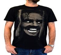 Faces Mens T-Shirt Shining Jack Nicholson Water Colors Screen Print T-Shirt Black L