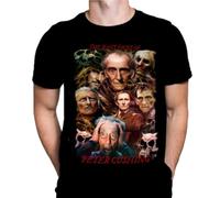 Faces of Peter Cushing - Movie Poster Art - T-Shirt Hammer HORRORBlackM