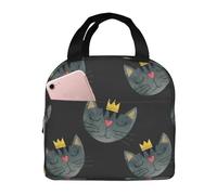 Faces Of The Cat Borsa Per Il Pranzo Portatile Borsa Pranzo Isolata Borse Termica Per Campeggio Palestra Donna 22X20X13Cm