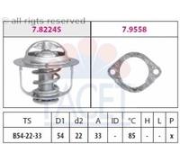 FACET 7.8224 Termostato motore con guarnizione 85°C