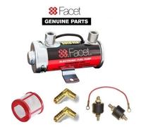 FACET Argento Top Carburante Pompa Cofanetto + Connettori,Filtro+ Terra - 476087