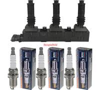 FACET Bobina Accensione + 3x Beru Candela per Opel Corsa B 73_78_79_1.0i 12V