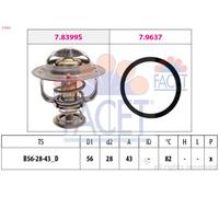 FACET Termostato Refrigerante 82°C Per Toyota RAV 4 III Nissan Patrol GR V