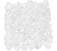 Faceted Beads, size 3x4 mm, crystal, 100pcs
