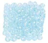 Faceted Beads, size 3x4 mm, sea blue, 100pcs
