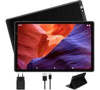 FACETEL 10 Pollici Tablet Android WiFi, Octa-Core, 14RAM + 128ROM (Memoria Estesa 2TB), 8000mAh, 1280 * 800 HD, 5MP + 8MP, Bluetooth 5.0, Certificato GMS, Tipo-C, Tablet in offerta con Case - Nero