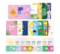 FaceTory 23 Sheet Mask Collection - Hydrating, Moisturizing, Radiance Boosting, Soothing, Redness Relief - For All Skin Types, Made in Korea, Variety Pack of 23 Sheet Masks