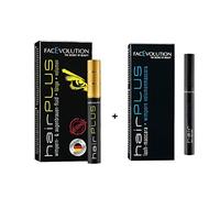 Facevolution, fluido per la crescita delle ciglia Hairplus da 4,5 ml e mascara Hairplus di colore nero da 6 ml (etichetta in lingua tedesca)